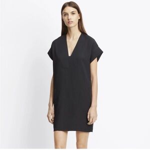 Vince Black V-Neck Shift Dress